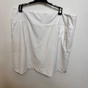 Katherine Way White Athletic Skort with Built-in Liner